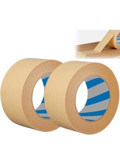 Rubik 2pcs Kraft Paper Packing Tape 5cm Wide x 33 Yards Long, Writable Non-Coated Surface for Masking Sealing Packaging Use, Easy to Tear  - Image 1