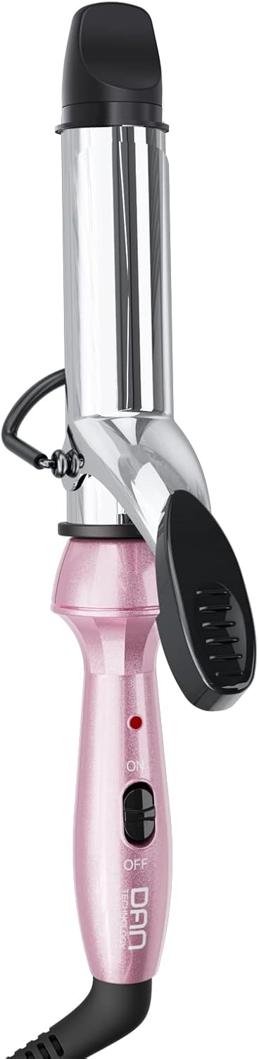 DAN Technology Mini Curling IronTravel Size Curling IronDual Voltage Curling Iron up to 450F for Short HairNano  Titanium Barrels  30s PTC Fast Heating