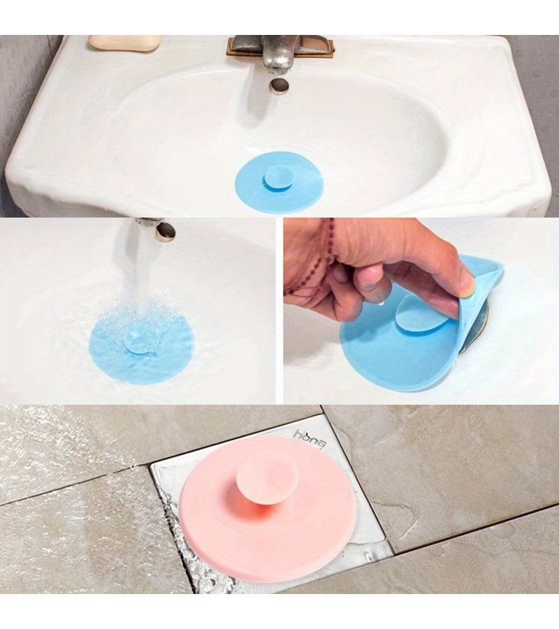 Pink Sink Stopper Multi Purpose Kitchen Plug for Bathtub Floor Drain Hole - Image 2