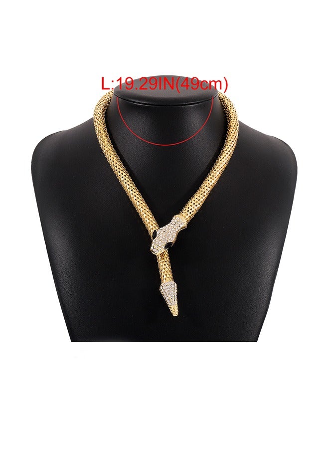 Beyond Retro Snake Bendable Necklace, Anti Rust and Anti Fading 14k Gold Plated Necklace, Fashion Jewelry Gift (Golden) - Image 3