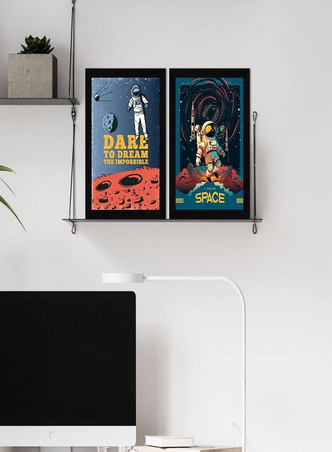 ArtX إطارات جدارية من ArtX Paper Space تحمل اقتباسات تحفيزية، اقتباسات ملهمة لتزيين المنزل والمكتب وغرفة الدراسة، ملصقات مؤطرة متعددة الألوان، مقاس A4، مجموعة من قطعتين - Image 4
