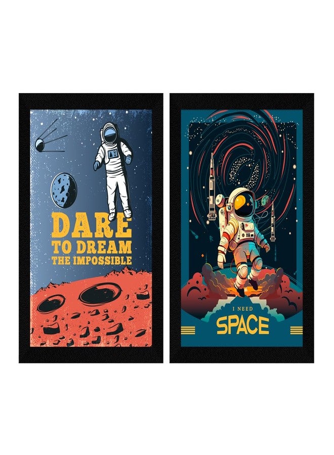 ArtX إطارات جدارية من ArtX Paper Space تحمل اقتباسات تحفيزية، اقتباسات ملهمة لتزيين المنزل والمكتب وغرفة الدراسة، ملصقات مؤطرة متعددة الألوان، مقاس A4، مجموعة من قطعتين - Image 1