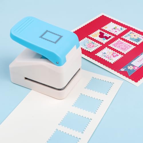 CYFUN DESIGN Stamp Puncher, Stamp Shaped Hole Punch,1.1x0.9inch Rectangle Postage Stamps Craft Punch, Stamps Cutter Hole Punches, Journaling Supplies Punchers, Paper Punches for DIY Scrapbooking Card Making - Image 4
