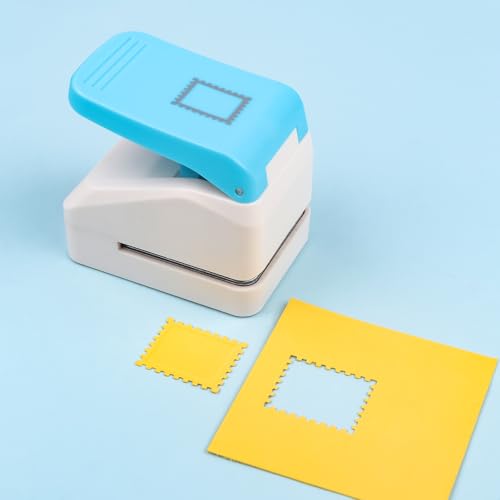 CYFUN DESIGN Stamp Puncher, Stamp Shaped Hole Punch,1.1x0.9inch Rectangle Postage Stamps Craft Punch, Stamps Cutter Hole Punches, Journaling Supplies Punchers, Paper Punches for DIY Scrapbooking Card Making - Image 3