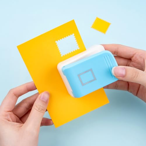 CYFUN DESIGN Stamp Puncher, Stamp Shaped Hole Punch,1.1x0.9inch Rectangle Postage Stamps Craft Punch, Stamps Cutter Hole Punches, Journaling Supplies Punchers, Paper Punches for DIY Scrapbooking Card Making - Image 5