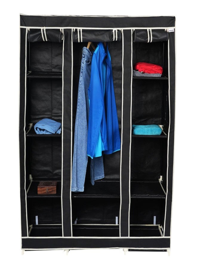 GRAZIA-OBBO- Portable and Collapsible Foldable Metal Frame 6 Racks Wardrobe Closet (70 INCH, Grey) - Image 1