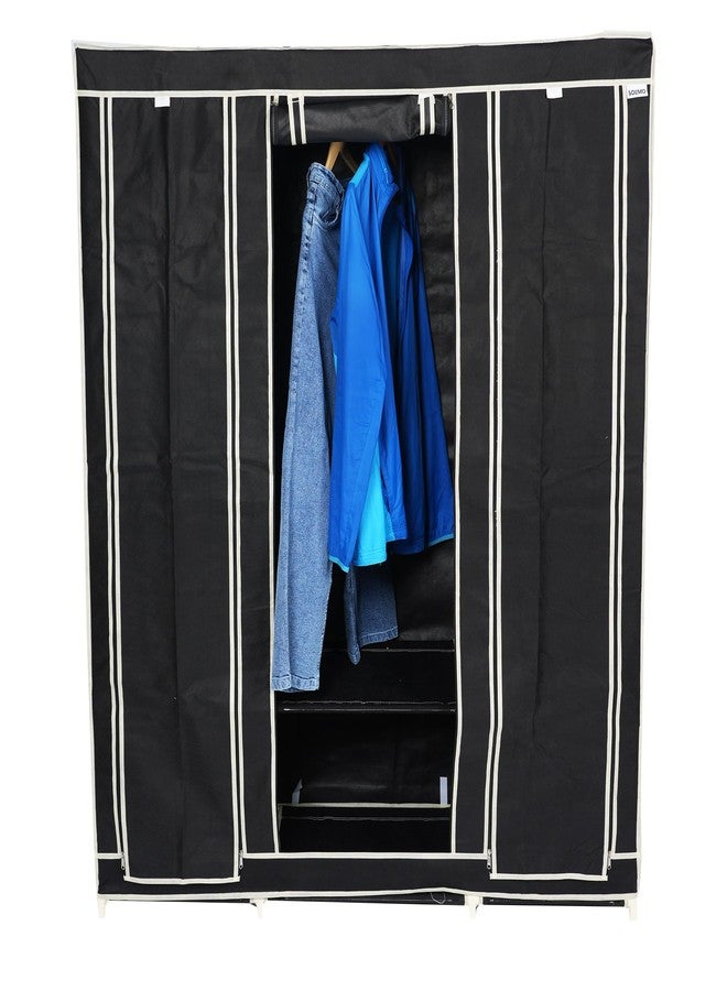 GRAZIA-OBBO- Portable and Collapsible Foldable Metal Frame 6 Racks Wardrobe Closet (70 INCH, Grey) - Image 5
