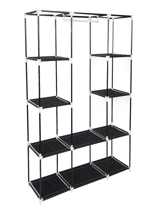 GRAZIA-OBBO- Portable and Collapsible Foldable Metal Frame 6 Racks Wardrobe Closet (70 INCH, Grey) - Image 3