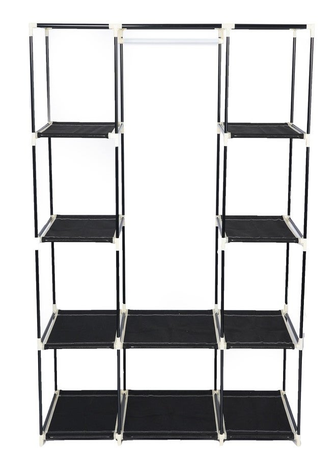GRAZIA-OBBO- Portable and Collapsible Foldable Metal Frame 6 Racks Wardrobe Closet (70 INCH, Grey) - Image 2