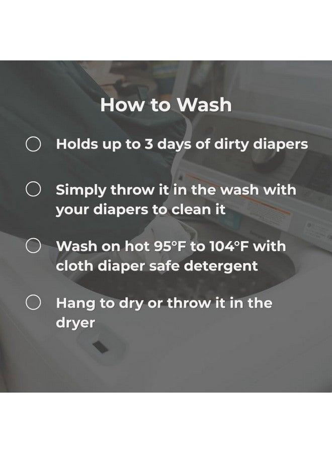 Nora's Nursery Pail Liner for Cloth Diapers - Reusable and Washable - Fits all Standard Diaper Pails - Waterproof Pail Liner with Strap for Diaper Pails, Laundry & Kitchen Garbage Cans (Garden - 2 Pk) - Image 4