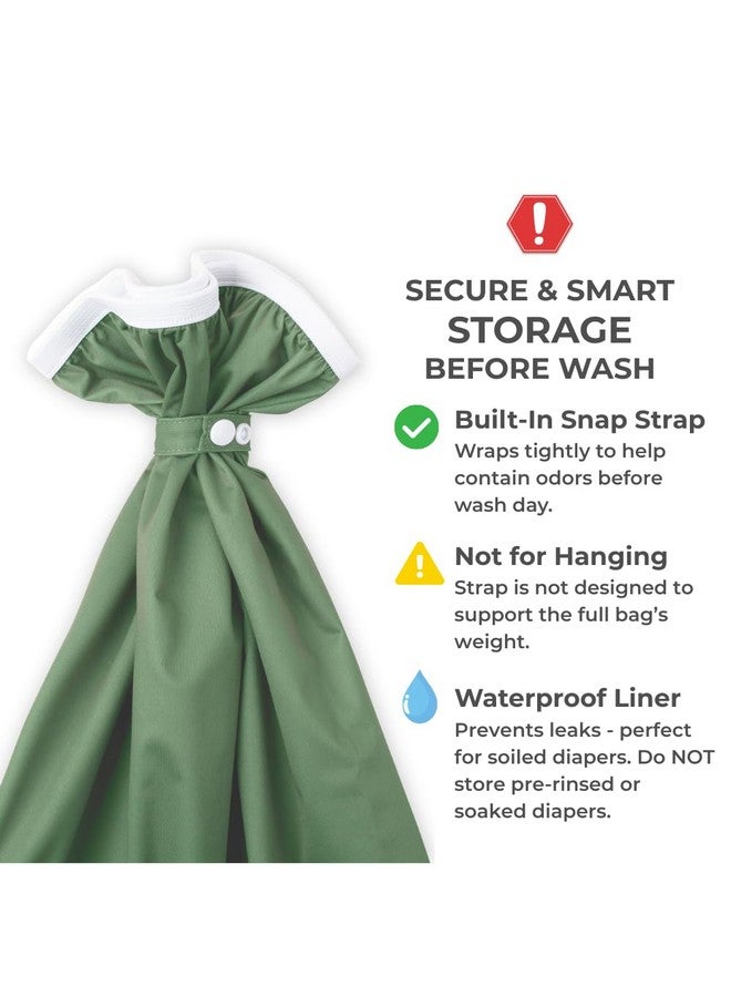 Nora's Nursery Pail Liner for Cloth Diapers - Reusable and Washable - Fits all Standard Diaper Pails - Waterproof Pail Liner with Strap for Diaper Pails, Laundry & Kitchen Garbage Cans (Garden - 2 Pk) - Image 5