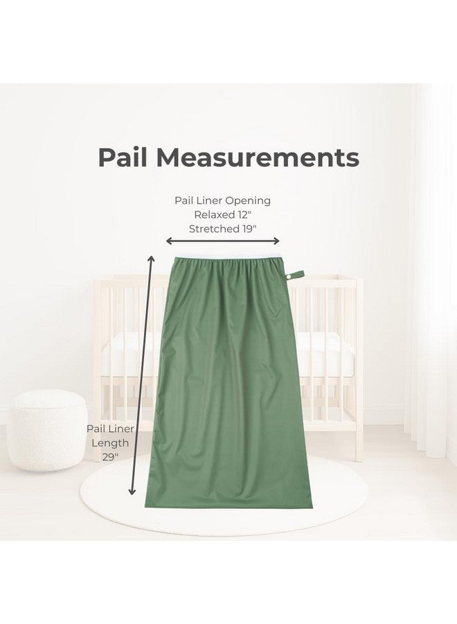 Nora's Nursery Pail Liner for Cloth Diapers - Reusable and Washable - Fits all Standard Diaper Pails - Waterproof Pail Liner with Strap for Diaper Pails, Laundry & Kitchen Garbage Cans (Garden - 2 Pk) - Image 2