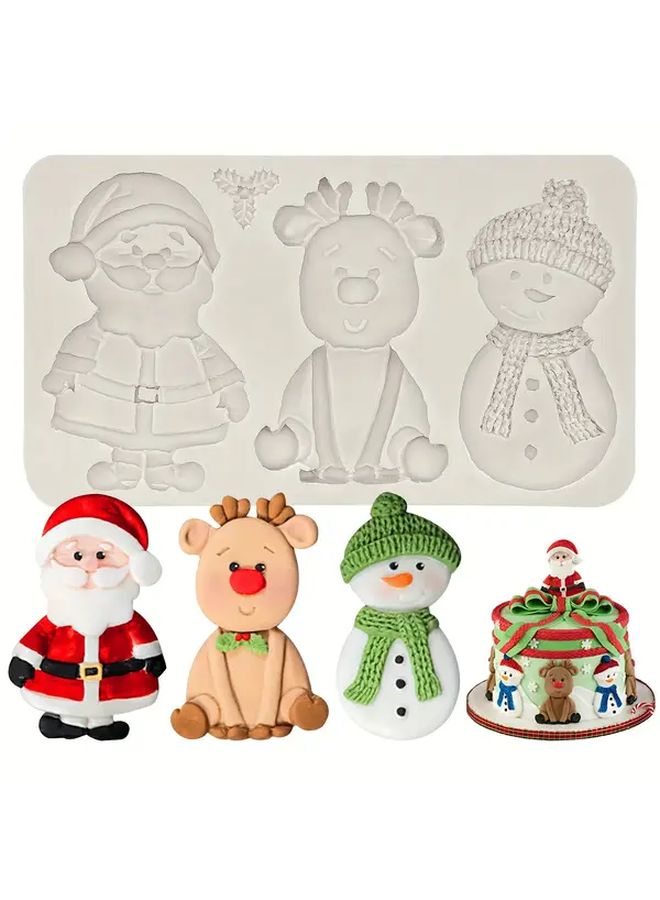 Christmas Silicone Mold E 758 For Cake Decorating Candy Chocolate Cookies Mousse - Image 1