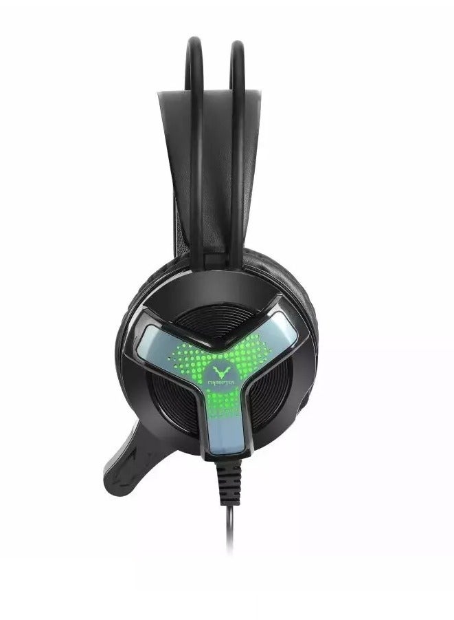 سماعة جيمينج منChiropter - موديل GH31 مانعة للضوضاء بطول 40 مترًا وكابل 2.1 متر و2x 3.5 ملم صوت/ميكروفون + USB أسود - Image 5