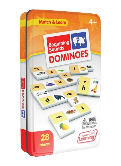 Junior Learning Beginning Sound Dominoes Educational Action Games, Multi (JL492) for 48 months to 96 months