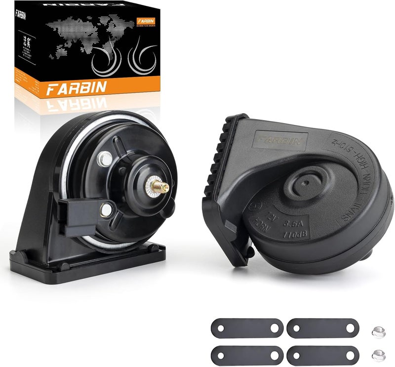 FARBIN Special Interface Auto Horn Compatible with Toyota 12V Car Horn Loud Dual-Tone Electric Snail Horns Waterproof - Image 1