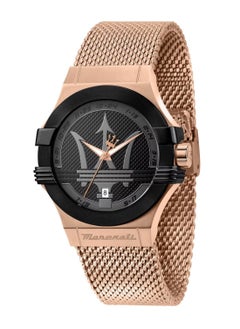 Maserati Potenza Men's Analog Quartz Rose Gold Stainless Steel Mesh Watch R8853108009 - 40mm  - Image 1