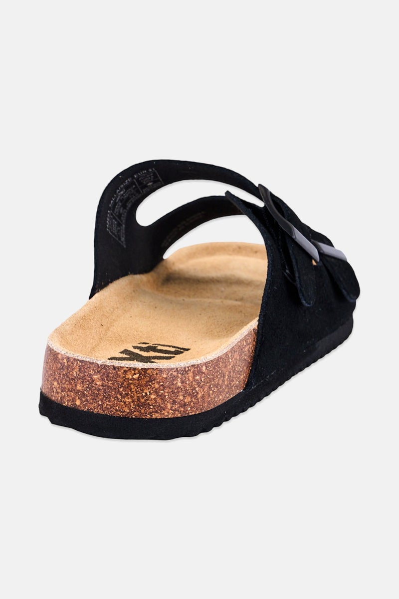 Xti Men Brand Logo Adjustable Slip On Sandals, Black - Image 4