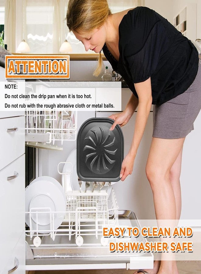 GSZN صينية تجميع السوائل للقلايات الهوائية من قطعتين، متوافقة مع قلايات باور إكس إل الهوائية، قطع غيار مطورة لصينية تجميع السوائل لقلايات باور إكس إل فورتكس الهوائية سعة 6 و10 كوارت، غير لاصقة، آمنة للغسل في غسالة الأطباق - Image 4