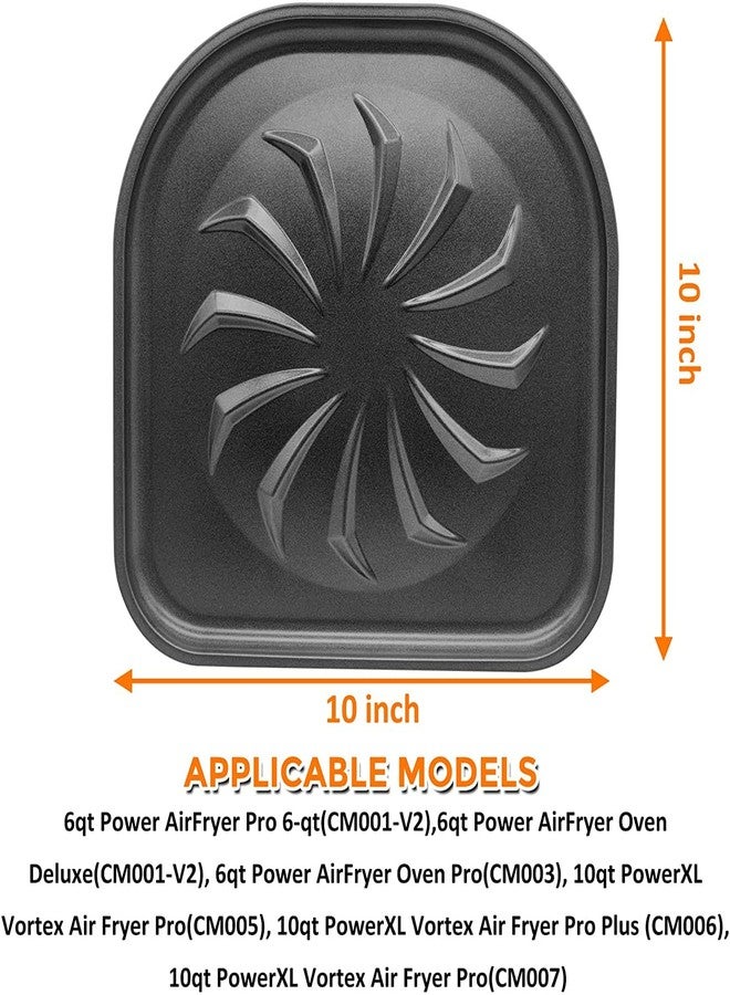 GSZN صينية تجميع السوائل للقلايات الهوائية من قطعتين، متوافقة مع قلايات باور إكس إل الهوائية، قطع غيار مطورة لصينية تجميع السوائل لقلايات باور إكس إل فورتكس الهوائية سعة 6 و10 كوارت، غير لاصقة، آمنة للغسل في غسالة الأطباق - Image 2