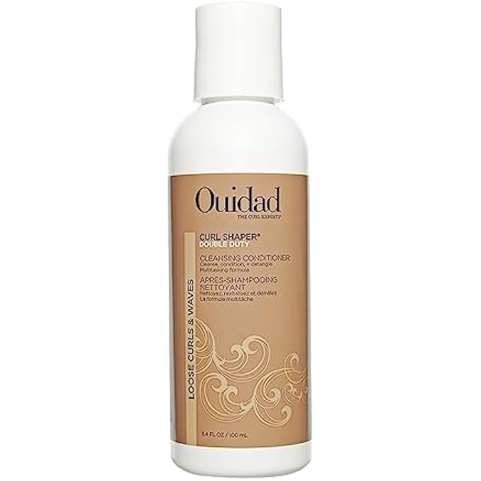 Ouidad MINI CURL SHAPER DOUBLE DUTY CLEANSING CONDITIONER FOR LOOSE CURLS AND WAVES - SULFATE FREE - TRAVEL SIZE 3.4OZ - Image 1