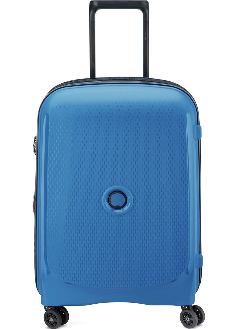 ديلسي _باريس حقيبة ترولي كابينة بلمونت  سم صلبة بعجلات مزدوجة قابلة للتوسيع أزرق - Image 1