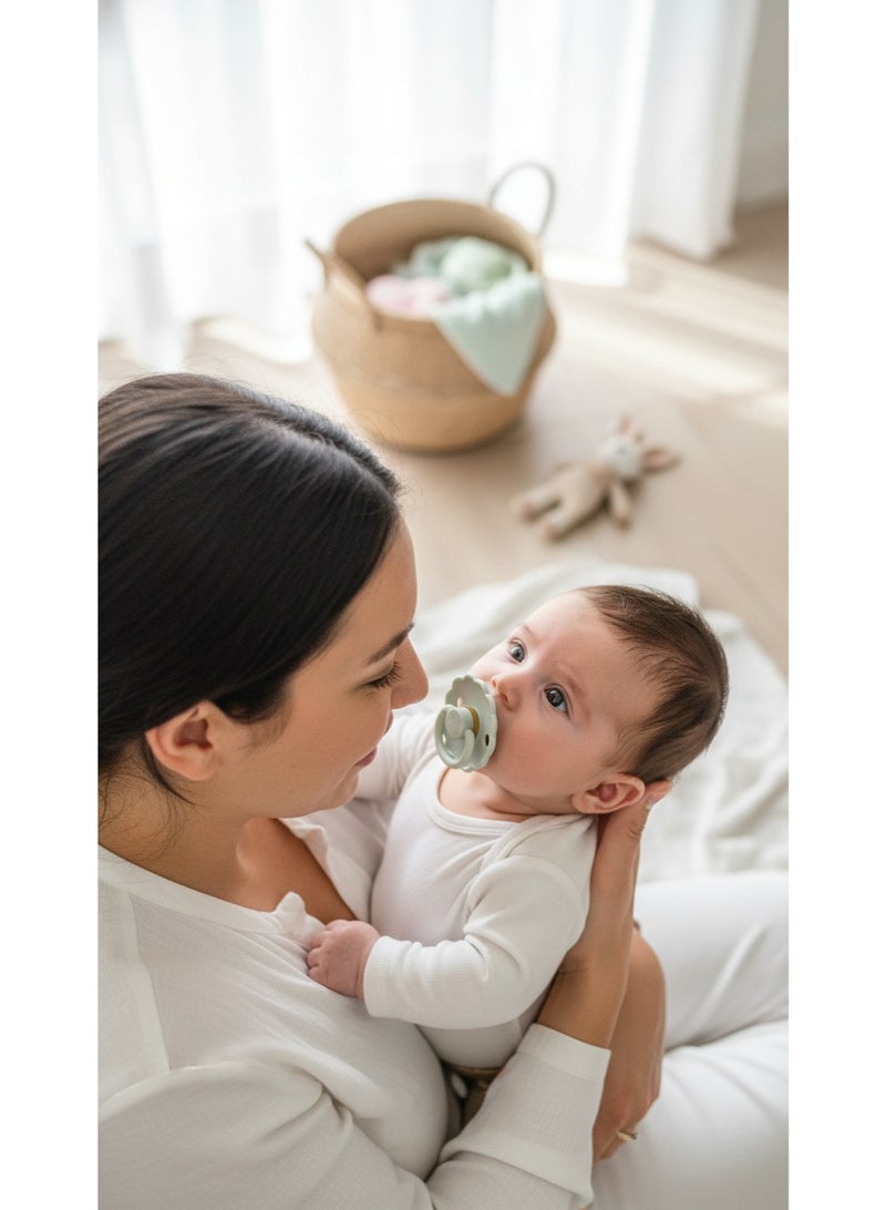 FRIGG Natural Latex Baby Pacifier | Size 1 (0–6 Months) | BPA-Free, Orthodontic Soother | Designed & Made in Denmark - Image 3