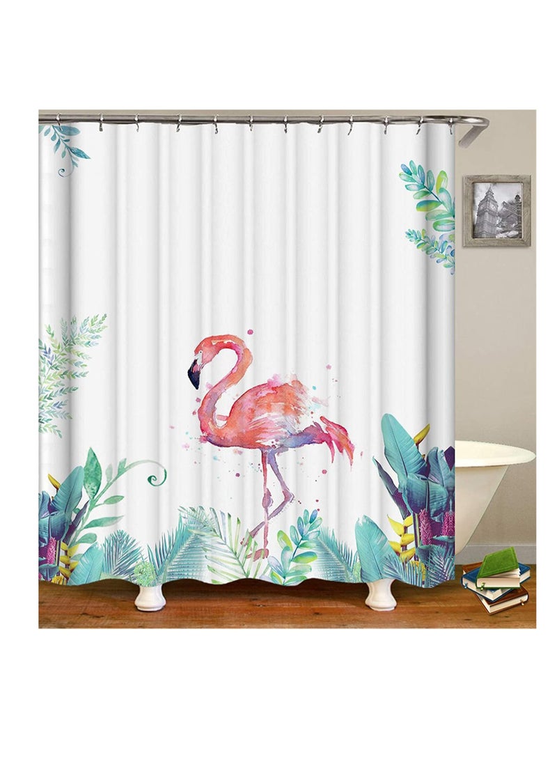 Shower Curtains, Multifunctional Decorations Shower Curtain Waterproof Bathroom Shower Curtain with 12 Hook , Durable Waterproof Bath Curtain - Image 1