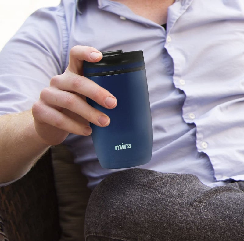 MIRA 12 oz Travel Coffee Mug - Insulated Stainless Steel Tumbler with Screw Lid - Olympic - Image 3