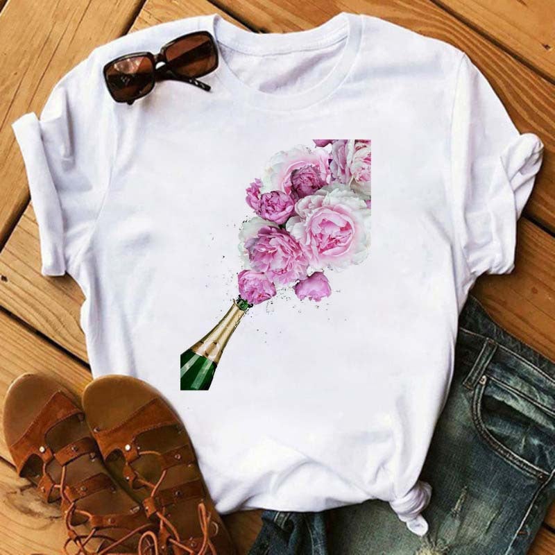 [Send On The Same Day] Supply T-Shirt Printed T-Shirt Women'S Short-Sleeved Women'S Clothing - Image 1