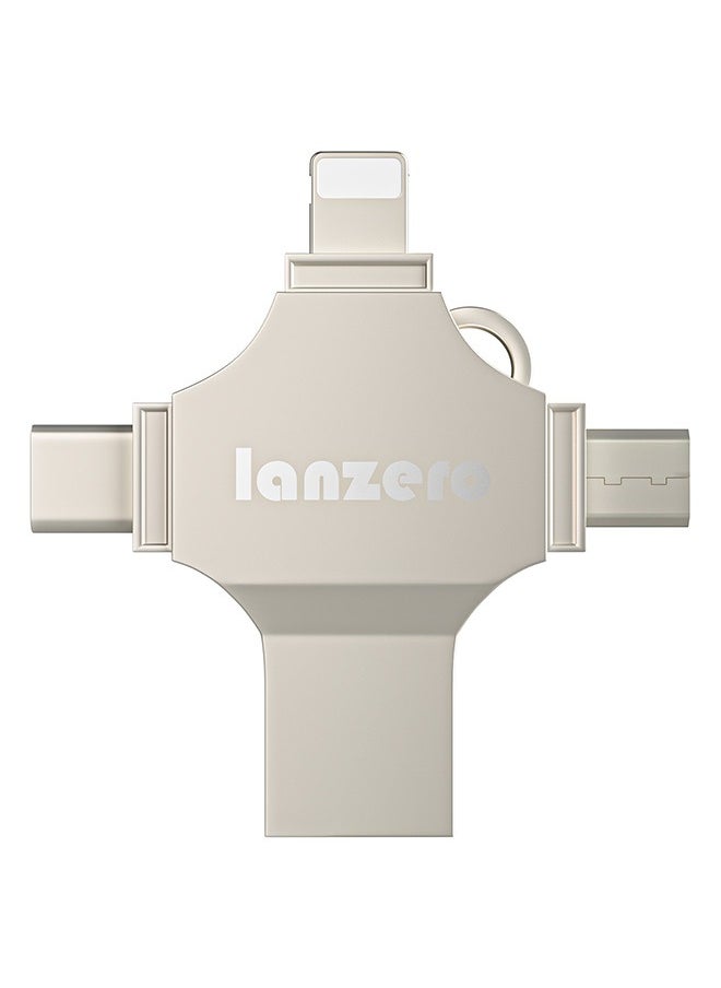 Lanzero Lanzero 16GB 4-in-1 Metal USB Flash Drive Mobile Phone Computer Dual Use USB Flash Drive For Type-C Micro USB iOS Devices  - Image 2