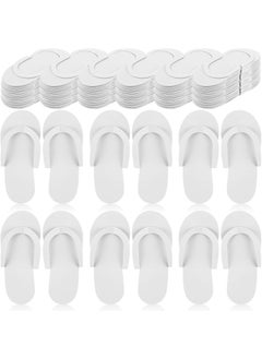 Geyoga Geyoga 48 Pairs Disposable Pedicure Slippers Foam Disposable Multi Color Spa Flip Flops Pedicure Shoes for Women Salon Nail Spa 