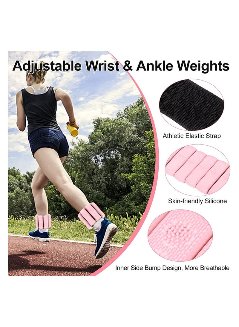 YQbest Wrist Weights, Adjustable Wearable and Ankle Durable Weights for Women Men Strength Training, Leg Yoga, Dance, Pilates, Cardio, Aerobics, Walking  - Image 3