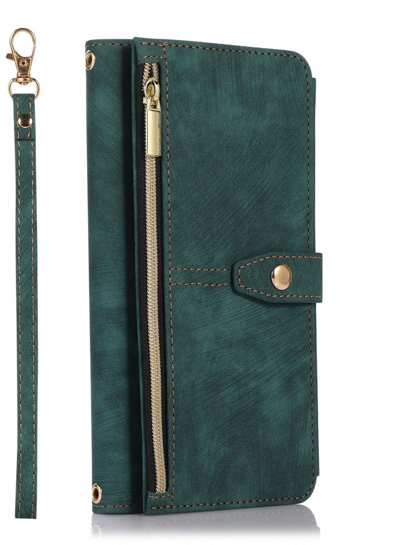 Suteni Flip Cover Leather Protective Hidden Purse Phone Case for iPhone - Image 1