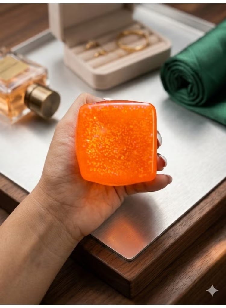 Needoh Glitter squishy cube - Nido glitter squeeze cube - Cute glitter squeeze cube - Squishy square toy for kids - Glitter gel squeeze balls - Squeeze toys for kids and adults - Squishy glitter ice cubes - Squishy square for stress relief - Glitter fidget toys for autism - Squishy glitter - Squishy glitter cube - Image 4