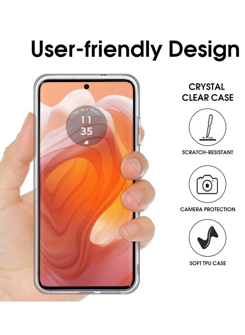 Techie غطاء شفاف رقيق مضاد للصدمات من TPU لهاتف موتورولا إيدج 50 ألترا مع زوايا ناعمة - Image 5