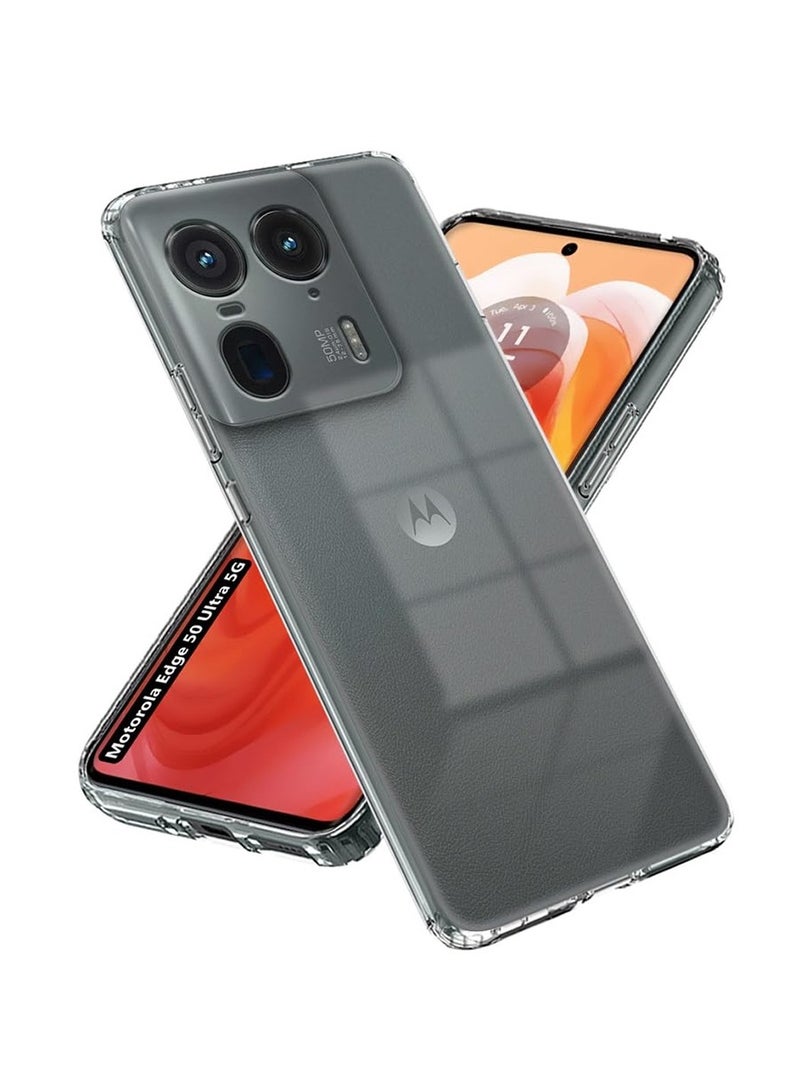 Techie غطاء شفاف رقيق مضاد للصدمات من TPU لهاتف موتورولا إيدج 50 ألترا مع زوايا ناعمة - Image 4