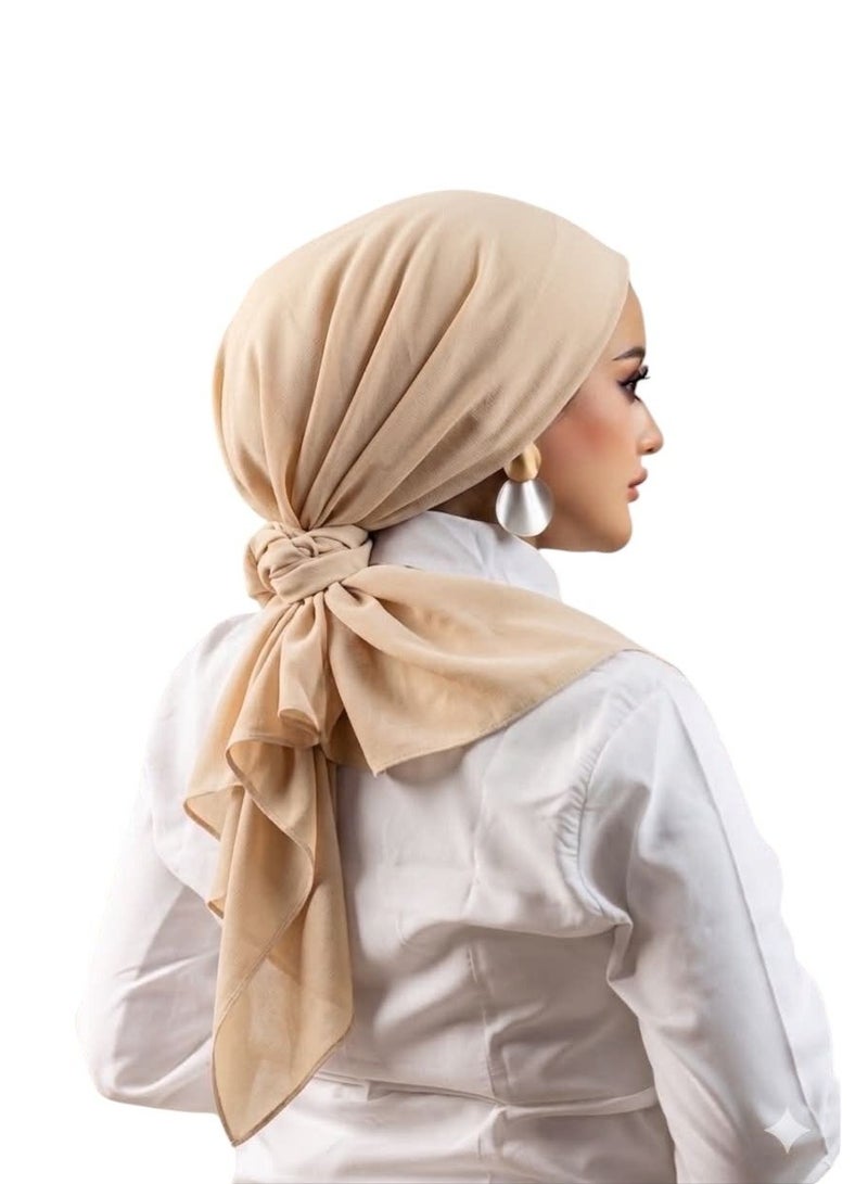 Ready-to-wear scarf with a back scarf with a cotton foam bandana, high quality and comfortable