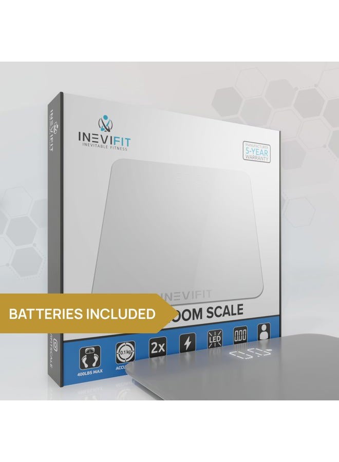 INEVIFIT ميزان الحمام، ميزان جسم رقمي عالي الدقة، يقيس الوزن لعدة مستخدمين. يشمل ضمان لمدة 5 سنوات. - Image 5