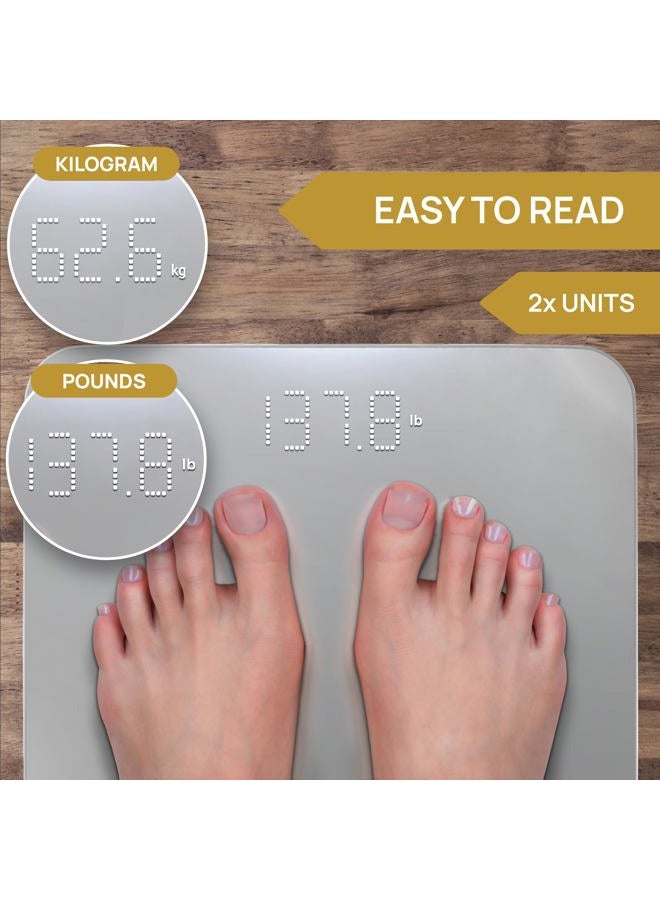INEVIFIT ميزان الحمام، ميزان جسم رقمي عالي الدقة، يقيس الوزن لعدة مستخدمين. يشمل ضمان لمدة 5 سنوات. - Image 2