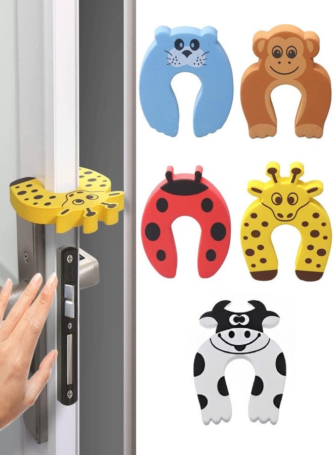 HEYOL Children Safety Door Pinch Guard,Door Slam Stopper Soft Foam Door Stopper,Prevents Finger Pinch Injuries &Child Or Pet From Getting Locked In Room (Muticolor,Pack Of 6),Multicolor - Image 2