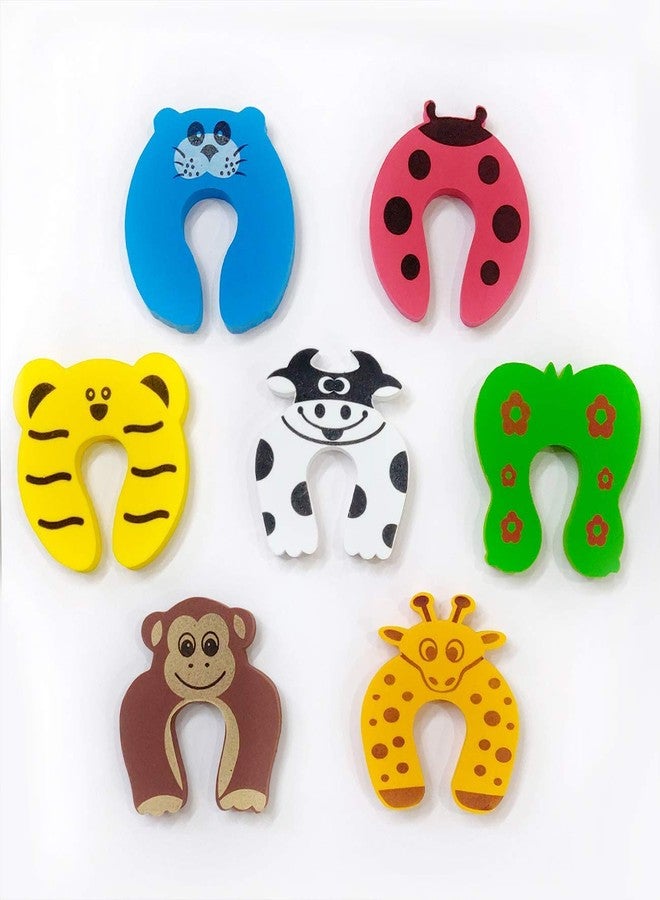 HEYOL Children Safety Door Pinch Guard,Door Slam Stopper Soft Foam Door Stopper,Prevents Finger Pinch Injuries &Child Or Pet From Getting Locked In Room (Muticolor,Pack Of 6),Multicolor - Image 1