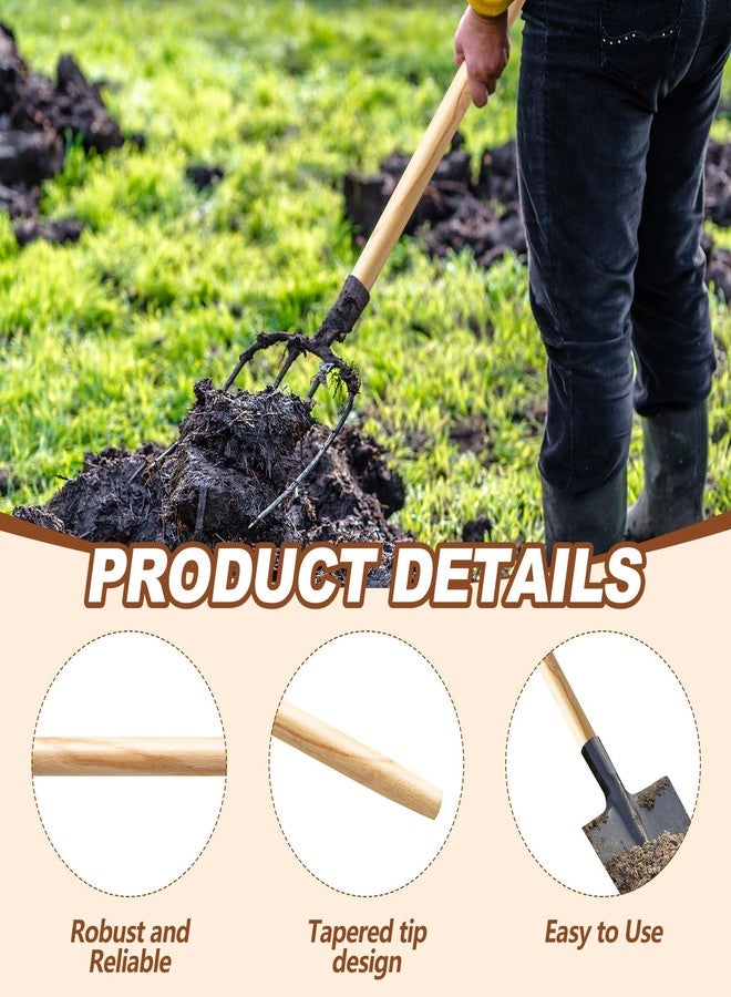 Menkxi 2 Pcs Shovel Handle Replacement 41" (104cm) Wooden Replacement Handle for Long D Handle Shovels Garden Tool Handle, 1-1/2" Diameter - Image 3