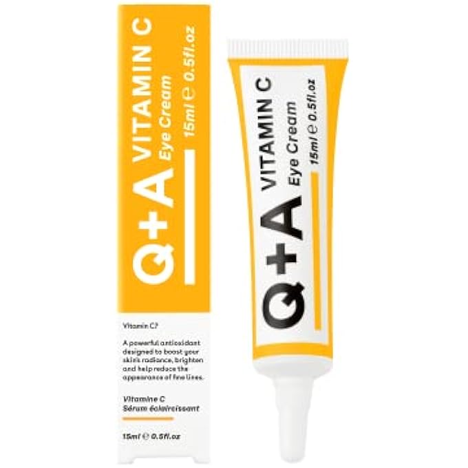 Q+A Vitamin C Eye Cream | 15ml | Brightening & Nourishing Formula with Vitamin C, Cherry Extract, and Glycogen - Image 2