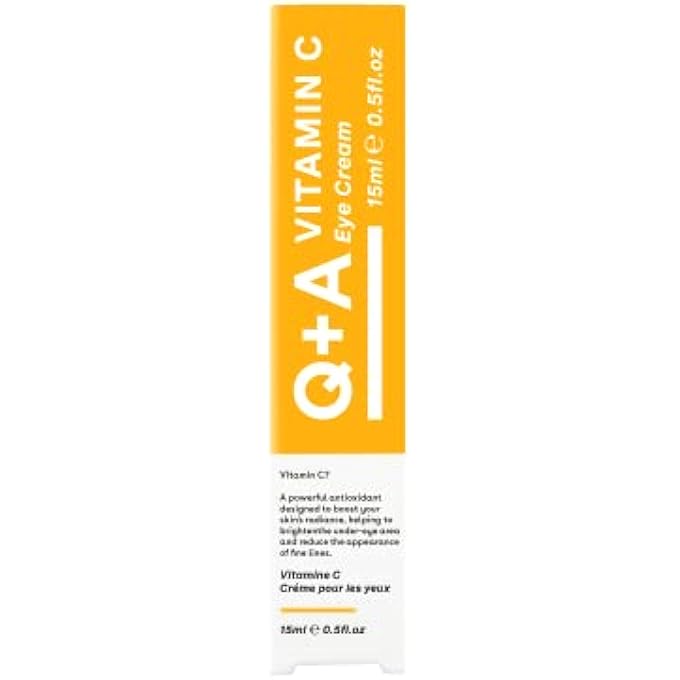 Q+A Vitamin C Eye Cream | 15ml | Brightening & Nourishing Formula with Vitamin C, Cherry Extract, and Glycogen - Image 3