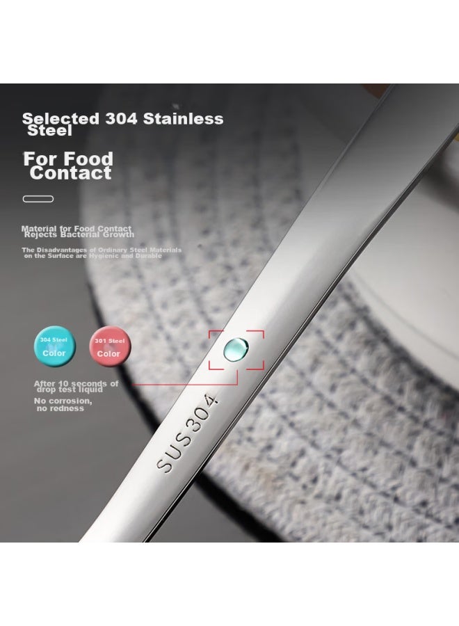 GRASEY Guangyi 304 Stainless Steel Hot Pot Ladle, Soup Ladle And Strainer, Two-piece Set, Thickened And Extended, One-piece Long Handle, Gy8576 - Image 1
