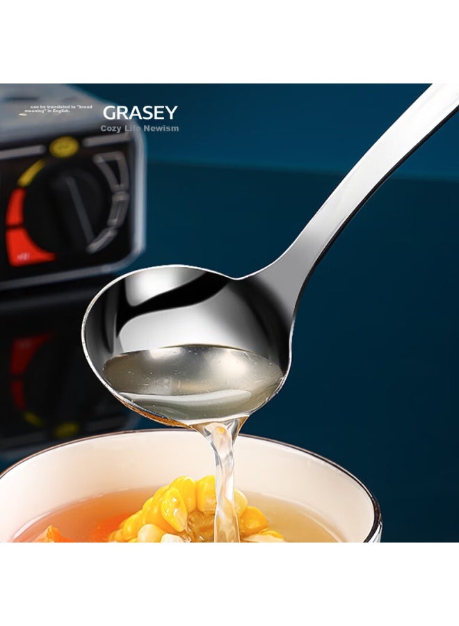 GRASEY Guangyi 304 Stainless Steel Hot Pot Ladle, Soup Ladle And Strainer, Two-piece Set, Thickened And Extended, One-piece Long Handle, Gy8576 - Image 2