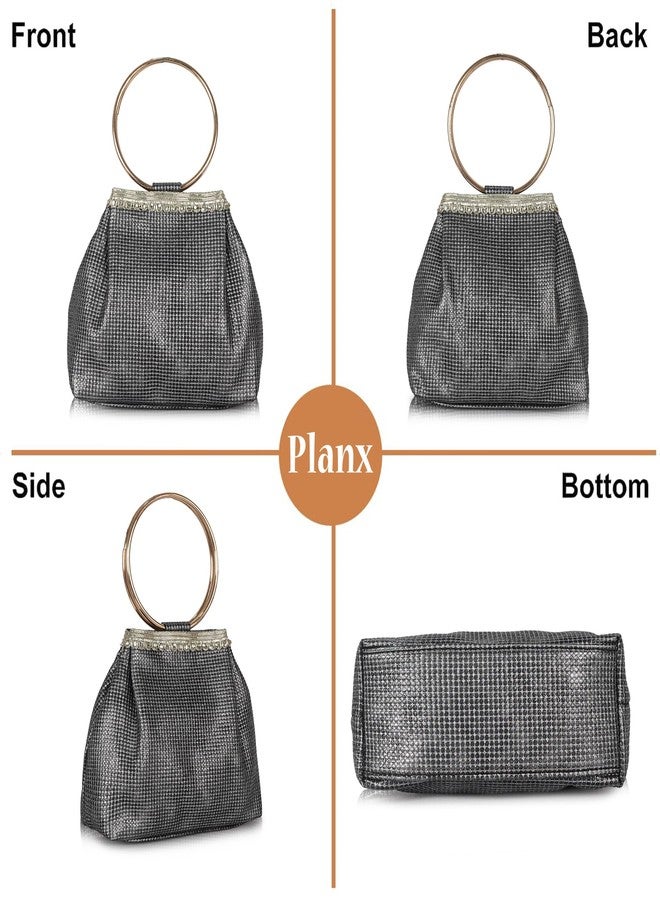 PLANX SILK Stylish Fancy Unique Designer Potli Bag - Top Handle Wedding Clutch For Women & Girl - Image 5