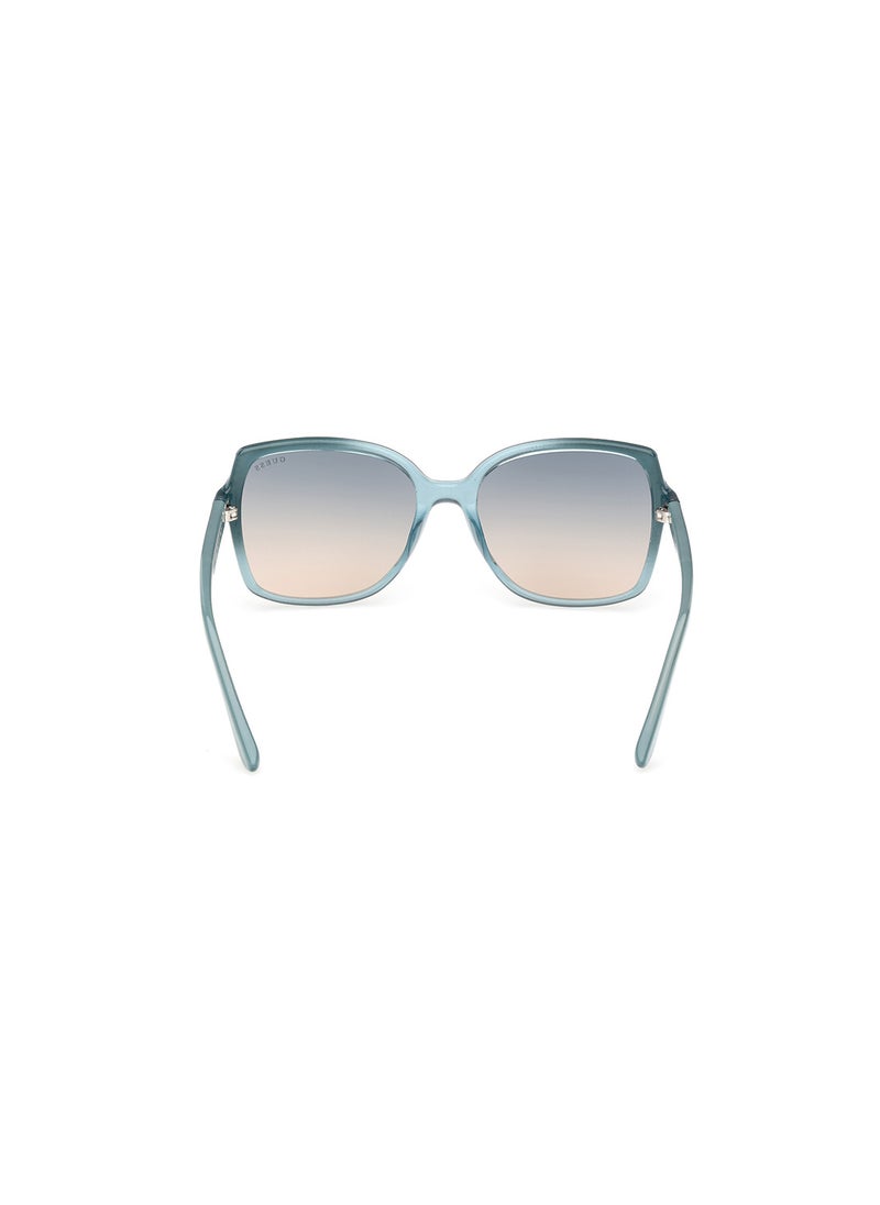 GUESS Women's UV Protection Square Shape Sunglasses - GU0010089W55 - Lens Size: 55 Mm - Turquoise  - Image 4