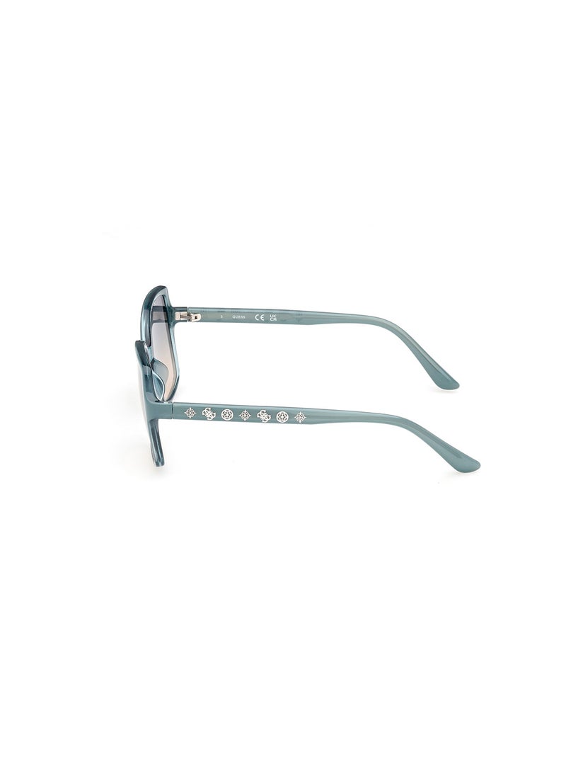 GUESS Women's UV Protection Square Shape Sunglasses - GU0010089W55 - Lens Size: 55 Mm - Turquoise  - Image 2